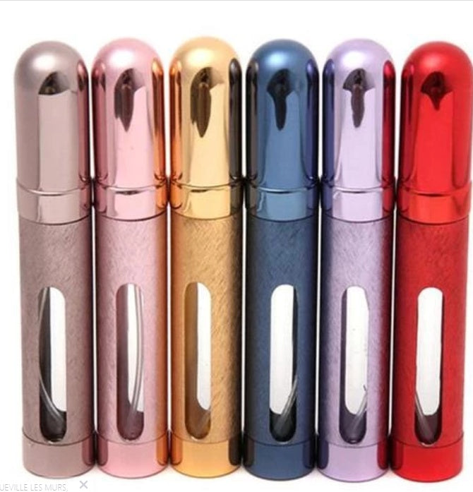 12ml Refillable Portable Perfume Bottle – Bullet-Style Travel Atomizer in 6 Colors, Leak-Proof Spray Container