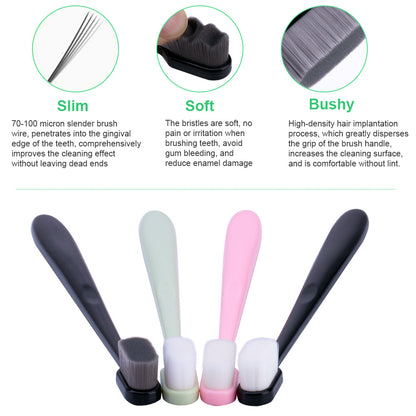 Ultra-Fine Toothbrush – Super Soft Bristle Deep Cleaning Brush for Sensitive Gums, Portable Oral Care Travel Set