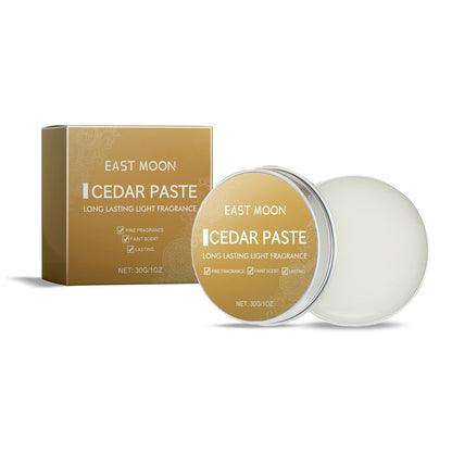 Solid Perfume Balm – Pocket-Sized Natural Fragrance with Sandalwood, Vanilla, and Amber Extracts (5.5cm Round Tin)