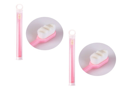 Ultra-Fine Toothbrush – Super Soft Bristle Deep Cleaning Brush for Sensitive Gums, Portable Oral Care Travel Set