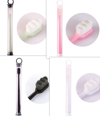 Ultra-Fine Toothbrush – Super Soft Bristle Deep Cleaning Brush for Sensitive Gums, Portable Oral Care Travel Set