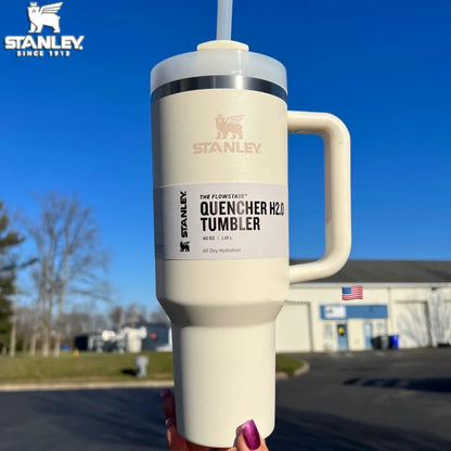 Stanley Quencher H2.0 Tumbler – 40 oz Flowstate Travel Cup with Handle & Straw