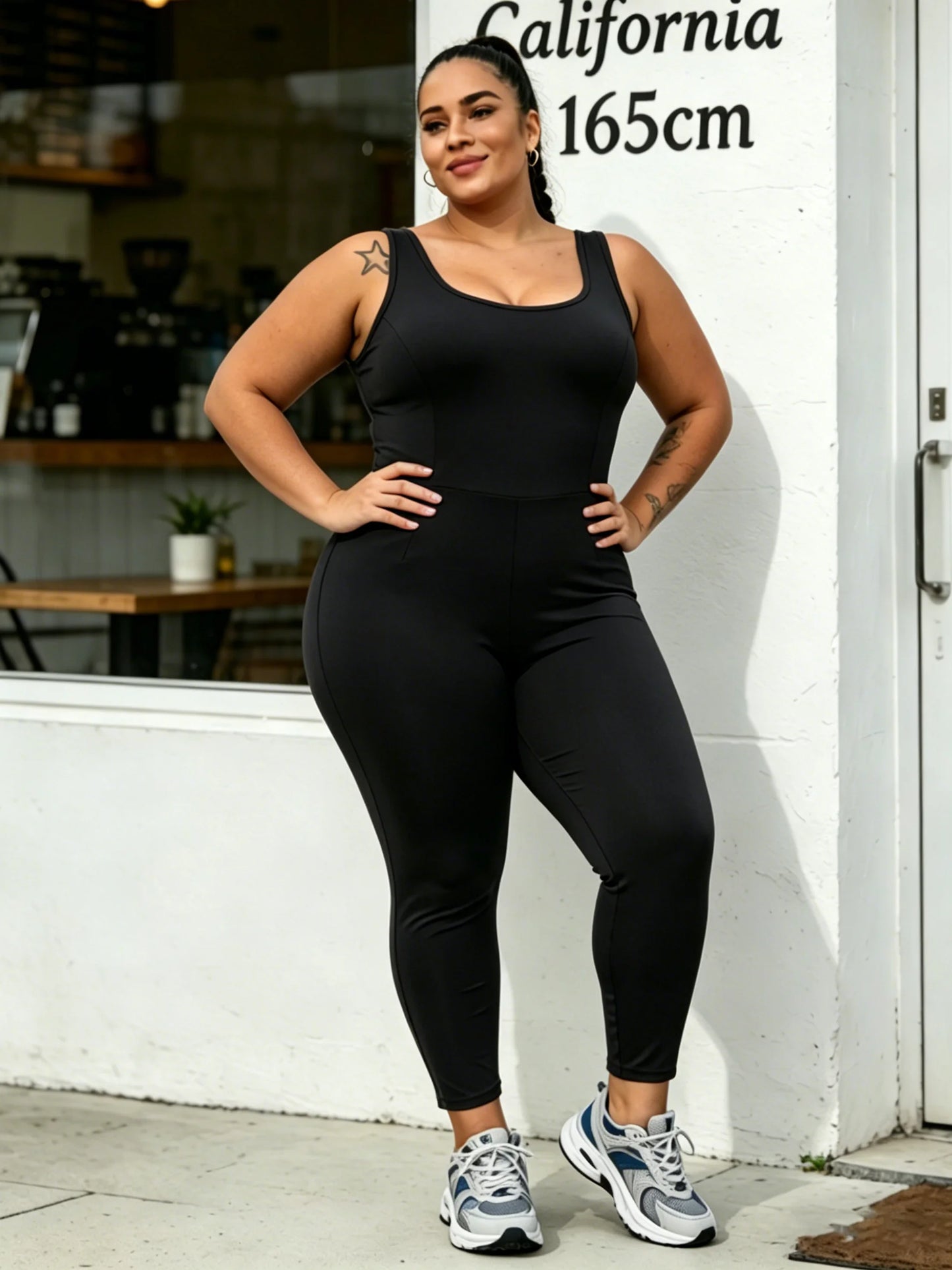 Plus Size Women Workout  Jumpsuit
