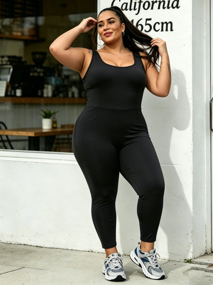 Plus Size Women Workout  Jumpsuit