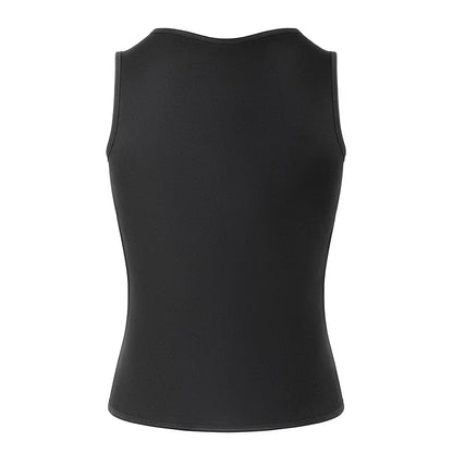 Men’s Slimming Compression Shirt with Zipper – Chest Binder for Gynecomastia & Waist Trainer | Sweat Vest for Moobs, Fat Burn, & Posture Support
