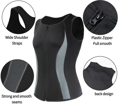 Men’s Slimming Compression Shirt with Zipper – Chest Binder for Gynecomastia & Waist Trainer | Sweat Vest for Moobs, Fat Burn, & Posture Support