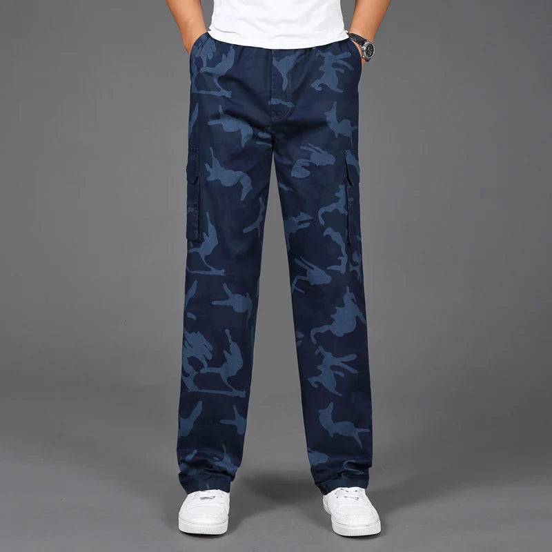 100% Cotton Elastic Comfortable Trousers Men Plus Size 5XL