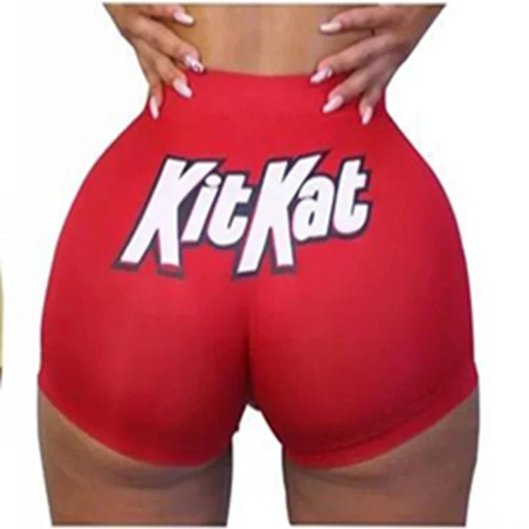 Ladies Casual Skinny Snack Shorts Knickers Pattern Printed Stretch Candy Women Shorts