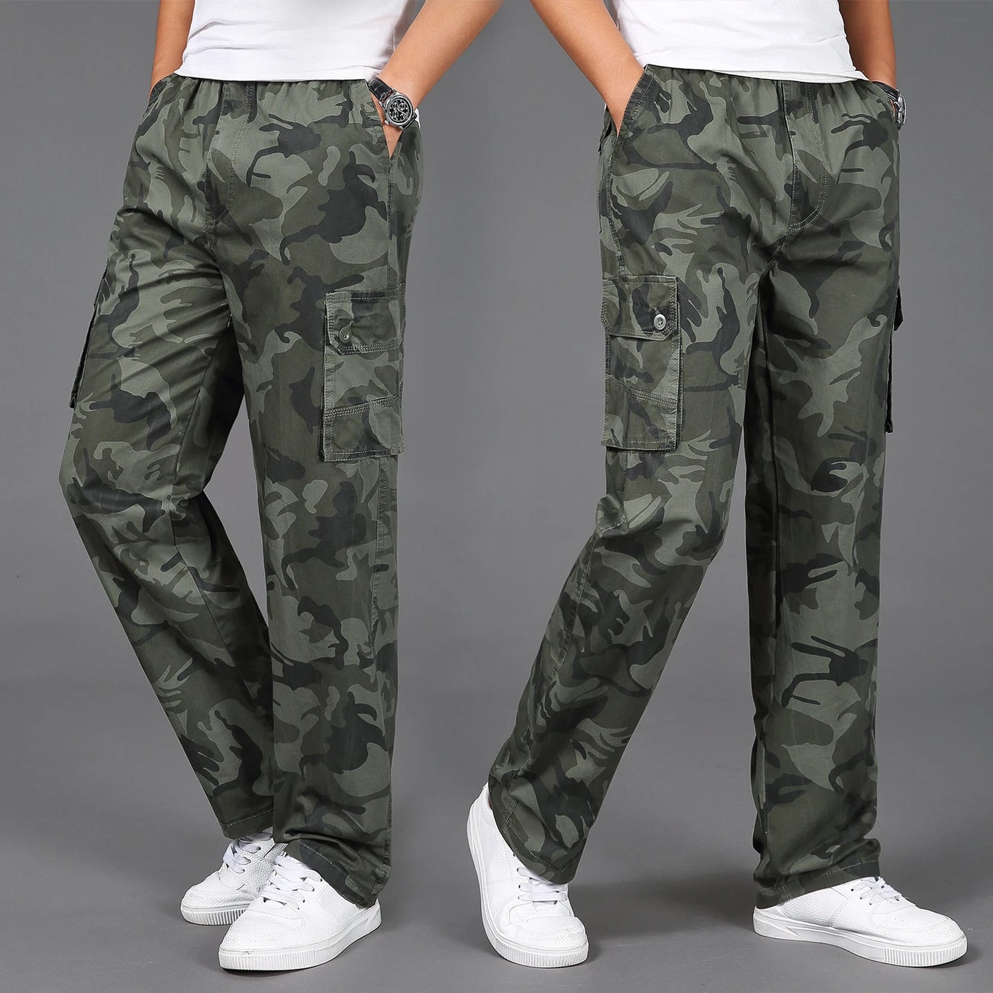 100% Cotton Elastic Comfortable Trousers Men Plus Size 5XL