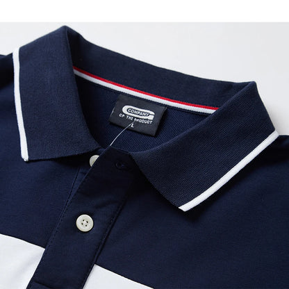 Polo Shirt Men Big Tall Long Sleeves Top