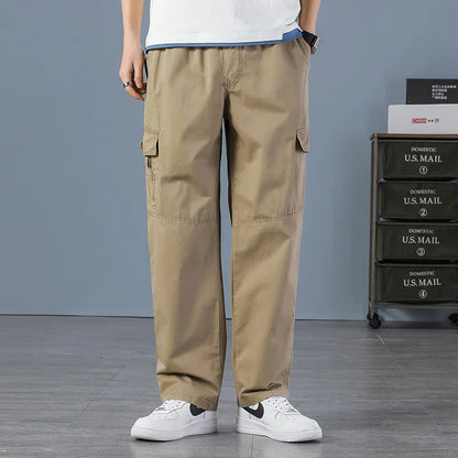 Men Elastic Waist Multi Pocket