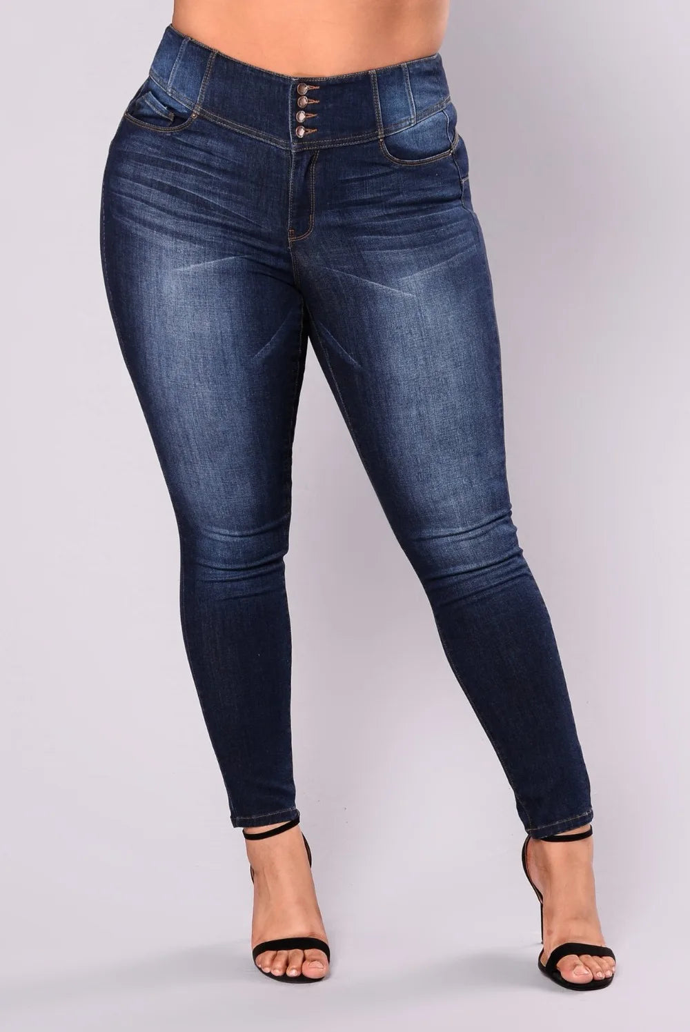 Women's plus size high waist jeans  L-5XL