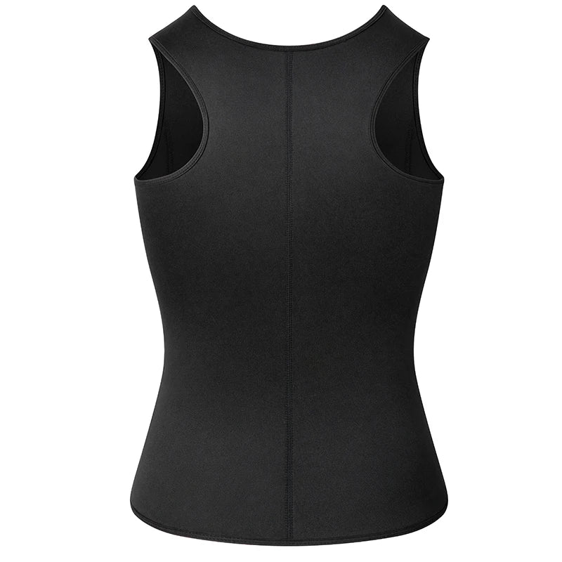 Neoprene Men's Shapers Sweat Vest for Men Waist Trainer Vest Adjustable Workout Body Shaper with Double Zipper for Sauna Suit