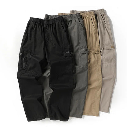 Men Elastic Waist Multi Pocket