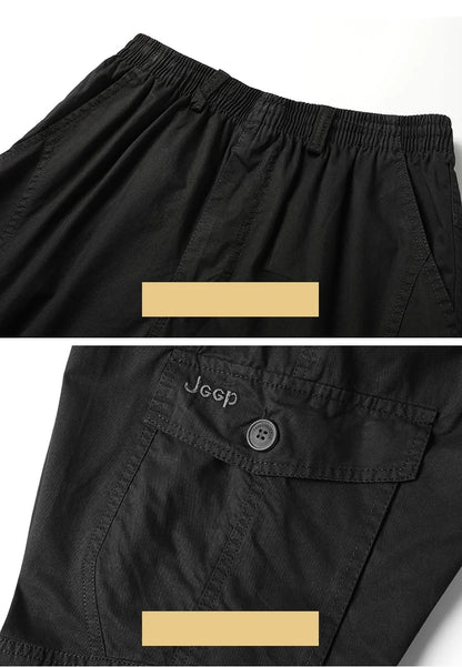 Men Elastic Waist Multi Pocket