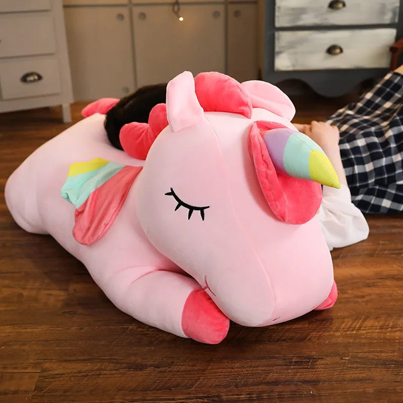 Giant Unicorn Plush Toy – Soft, Magical & Cuddle-Ready (25–100CM)