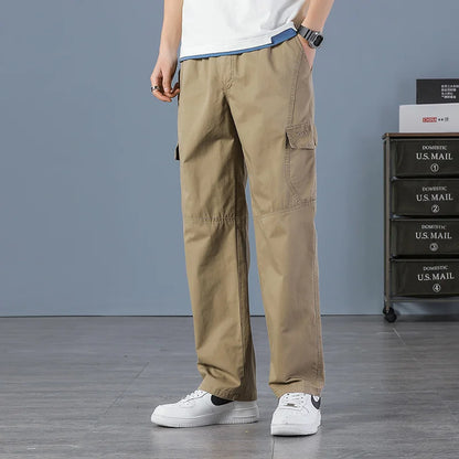 Men Elastic Waist Multi Pocket