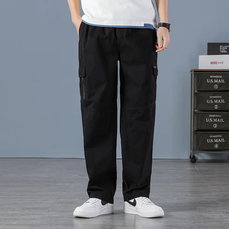 Men Elastic Waist Multi Pocket