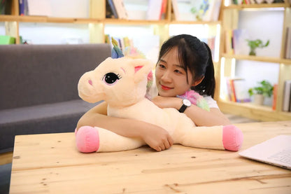 40cm 60cm 80cm Rainbow Unicorn Plush Toys Kawaii Kids Toys Stuffed Cartoon Animal Baby Doll Children Christmas Birthday Gift