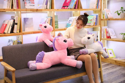 Giant Unicorn Plush Toy – Soft, Magical & Cuddle-Ready (25–100CM)