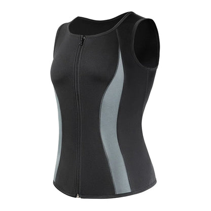 Men’s Slimming Compression Shirt with Zipper – Chest Binder for Gynecomastia & Waist Trainer | Sweat Vest for Moobs, Fat Burn, & Posture Support