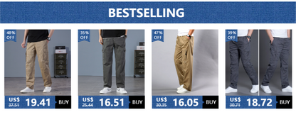 100% Cotton Elastic Comfortable Trousers Men Plus Size 5XL