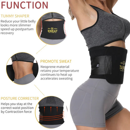 Unisex Neoprene Waist Trimmer Belt – Adjustable Sweat Wrap for Tummy Control, Fat Burn & Back Support | Body Shaper for Men & Women