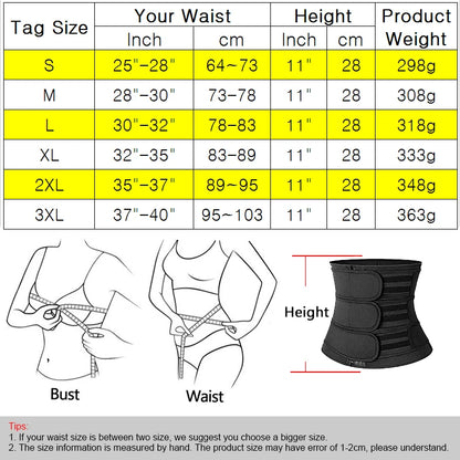 Mens Waist Trainer Corsets Fitness Trimmer Belt Slimming Body Shaper Weight Loss Sauna Sweat Girdle Workout Fat Burner