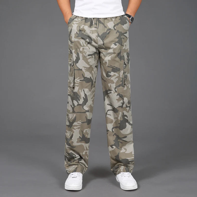 100% Cotton Elastic Comfortable Trousers Men Plus Size 5XL