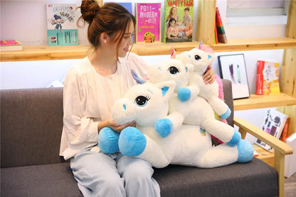 Giant Unicorn Plush Toy – Soft, Magical & Cuddle-Ready (25–100CM)