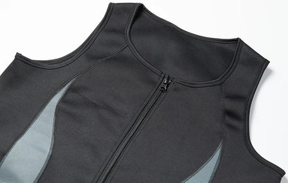 Men’s Slimming Compression Shirt with Zipper – Chest Binder for Gynecomastia & Waist Trainer | Sweat Vest for Moobs, Fat Burn, & Posture Support
