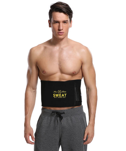 Unisex Neoprene Waist Trimmer Belt – Adjustable Sweat Wrap for Tummy Control, Fat Burn & Back Support | Body Shaper for Men & Women