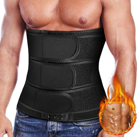 Mens Waist Trainer Corsets Fitness Trimmer Belt Slimming Body Shaper Weight Loss Sauna Sweat Girdle Workout Fat Burner