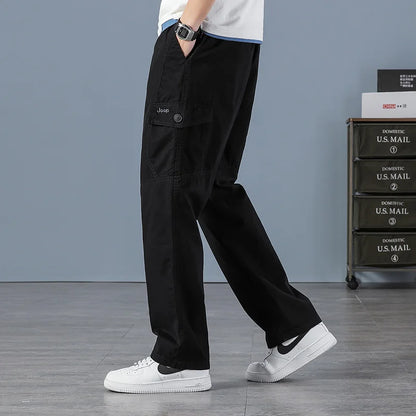 Men Elastic Waist Multi Pocket