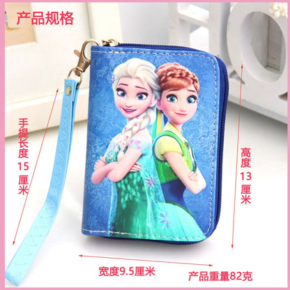 Kawaii Disney Frozen Elsa Girls wallet Cartoon Disney Princess Anna Anime Woman wallet Storage bag kids toy Christmars gifts