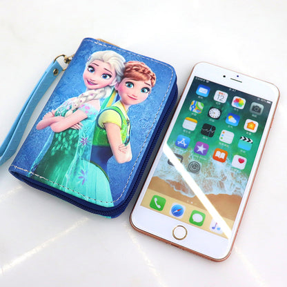 Kawaii Disney Frozen Elsa Girls wallet Cartoon Disney Princess Anna Anime Woman wallet Storage bag kids toy Christmars gifts