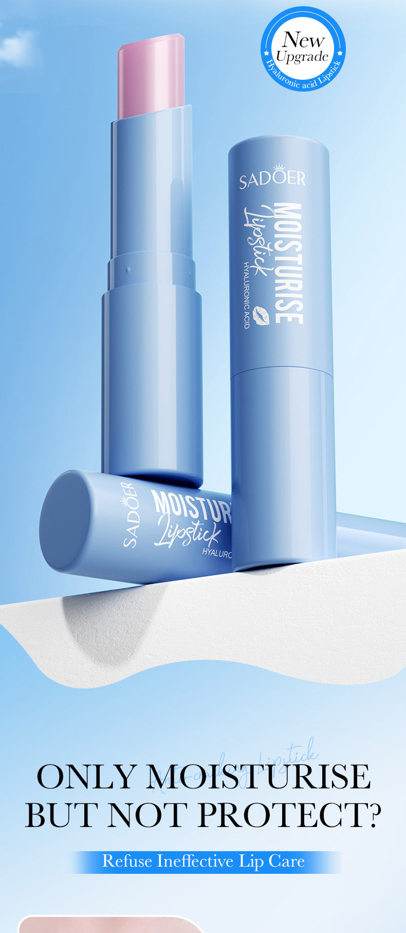 New! SADOER Hyaluronic Whitening Lip Balm