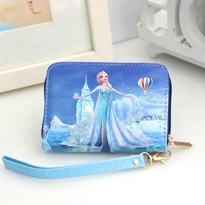 Kawaii Disney Frozen Elsa Girls wallet Cartoon Disney Princess Anna Anime Woman wallet Storage bag kids toy Christmars gifts