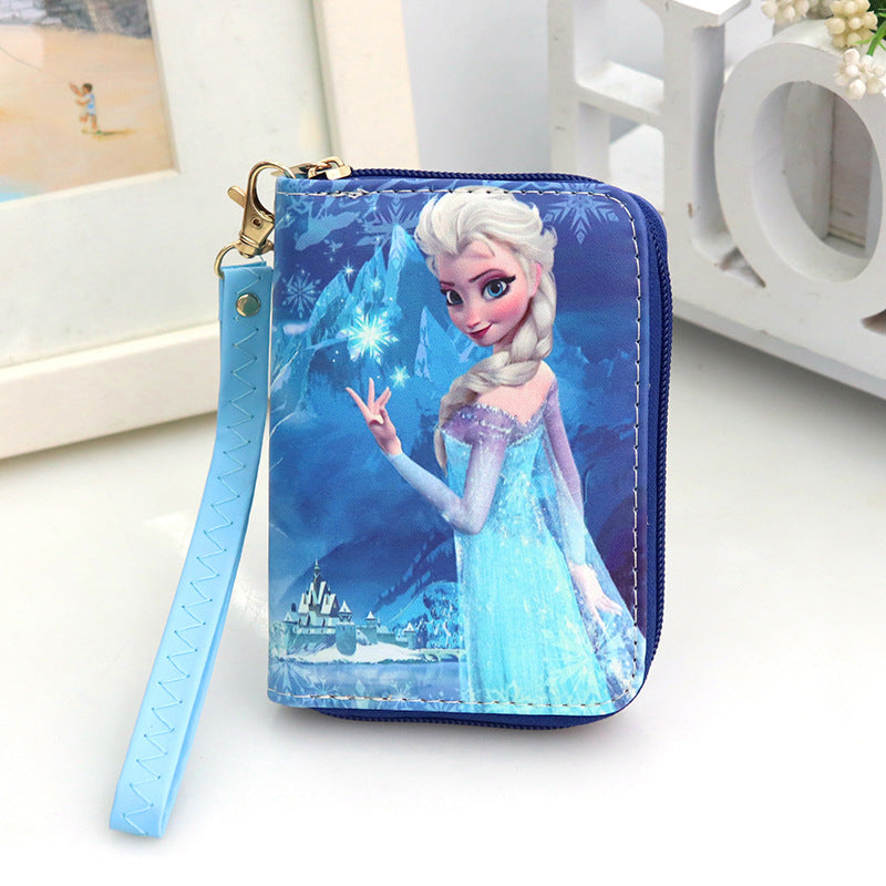 Kawaii Disney Frozen Elsa Girls wallet Cartoon Disney Princess Anna Anime Woman wallet Storage bag kids toy Christmars gifts