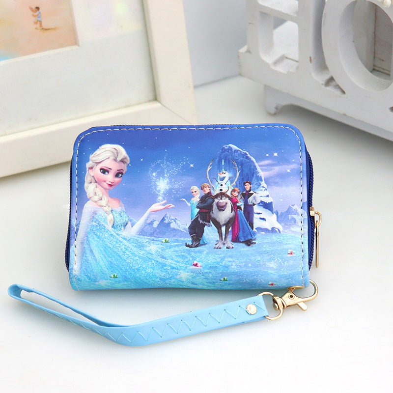 Kawaii Disney Frozen Elsa Girls wallet Cartoon Disney Princess Anna Anime Woman wallet Storage bag kids toy Christmars gifts