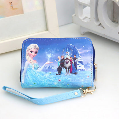 Kawaii Disney Frozen Elsa Girls wallet Cartoon Disney Princess Anna Anime Woman wallet Storage bag kids toy Christmars gifts