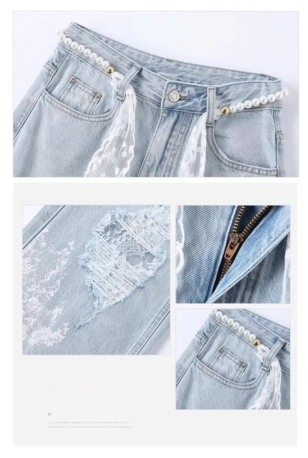 Oversized Fashion Ripped Holes Jeans