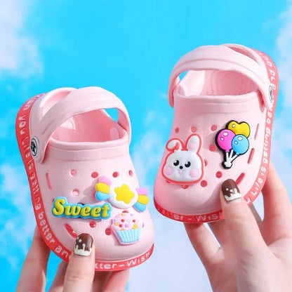 Cartoon Hole Sandals for Kids – Soft EVA Summer Slippers for Boys & Girls