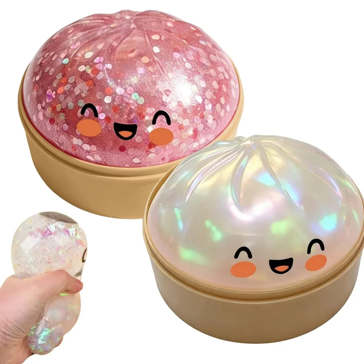 1pcs Party Time Realistic Steamed Bun Squeeze Toy