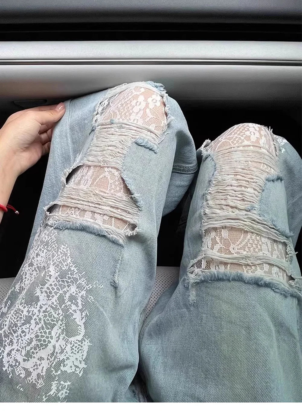 Oversized Fashion Ripped Holes Jeans