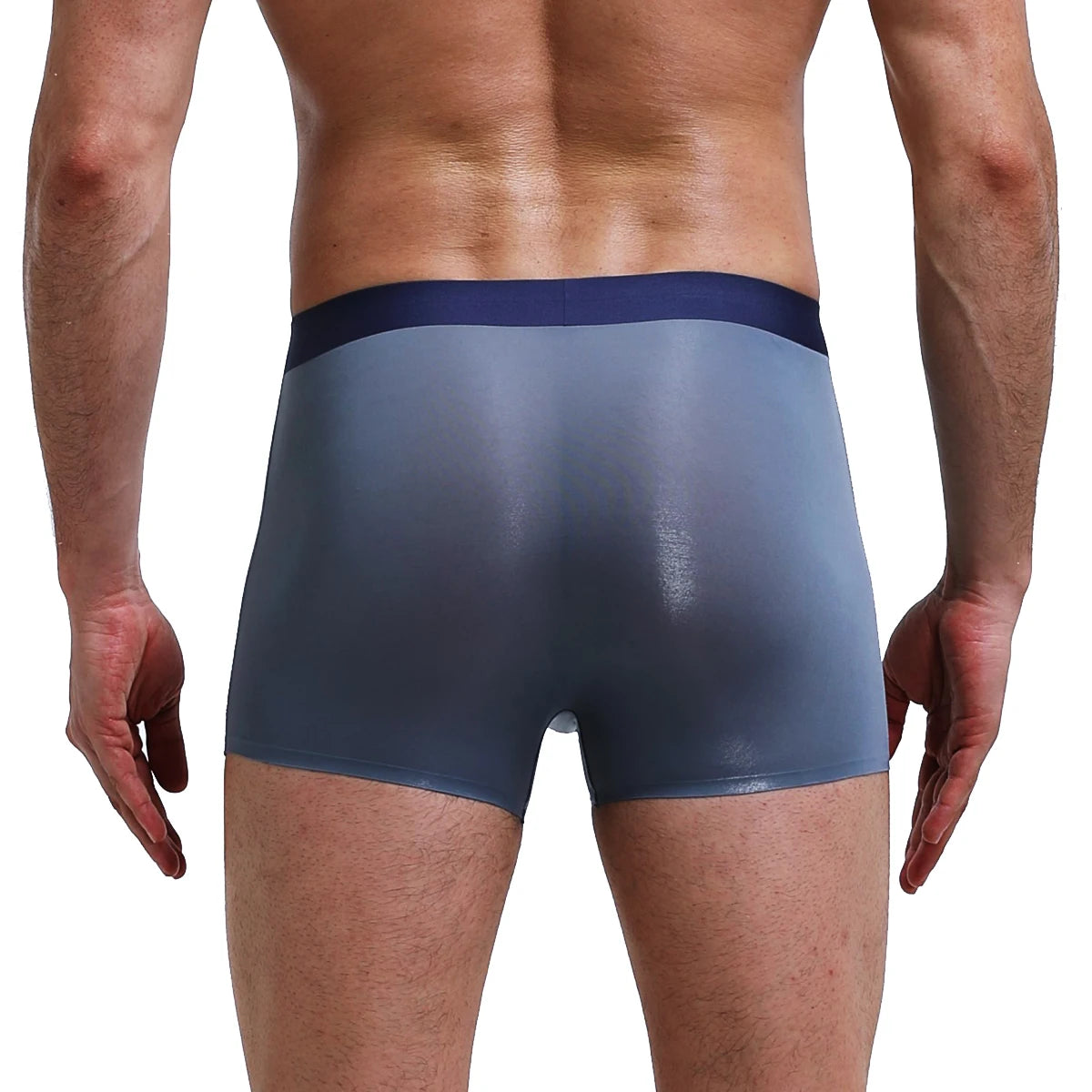 Mens Total Support Pouch Boxer Briefs Silky Cooling Moisture Wicking Underwear Soft Breathable Elastic Waistband Underpants