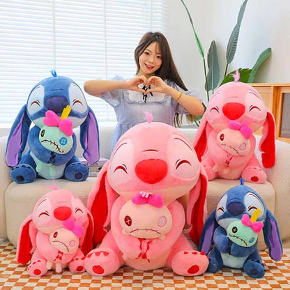 45cm Disney's New Heart Hugging Stitch Cartoon Plush Toy Stitch Soft Stuffed Plushies Toy Dolls Cloth Doll Gifts to Friends