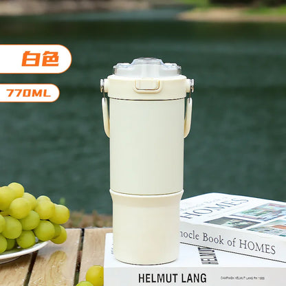 770/900ML Car Coffee Cup Outdoor Sport Insulated Cup Thermos Water Bottle Tumbler Vacuum Flasks Keeps Cold and Heat Thermal Mug