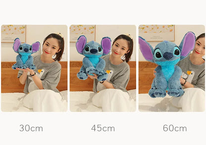 60cm Disney Stitch Plush Toy Doll Anime Lilo & Stitch Sitting Stitch Cartoon Stuffed Doll Children's Comforting Pillow Kids Gift