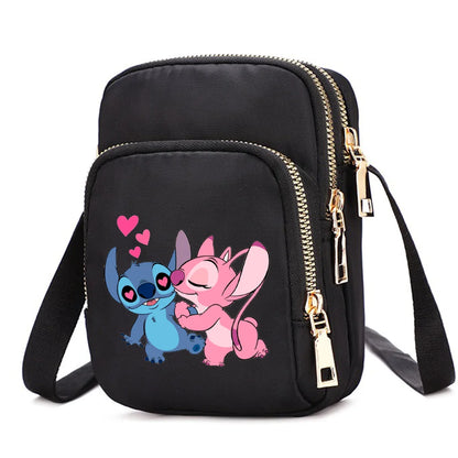 Women Shoulder Bags Lilo Stitch Cell Phone Purse Crossbody